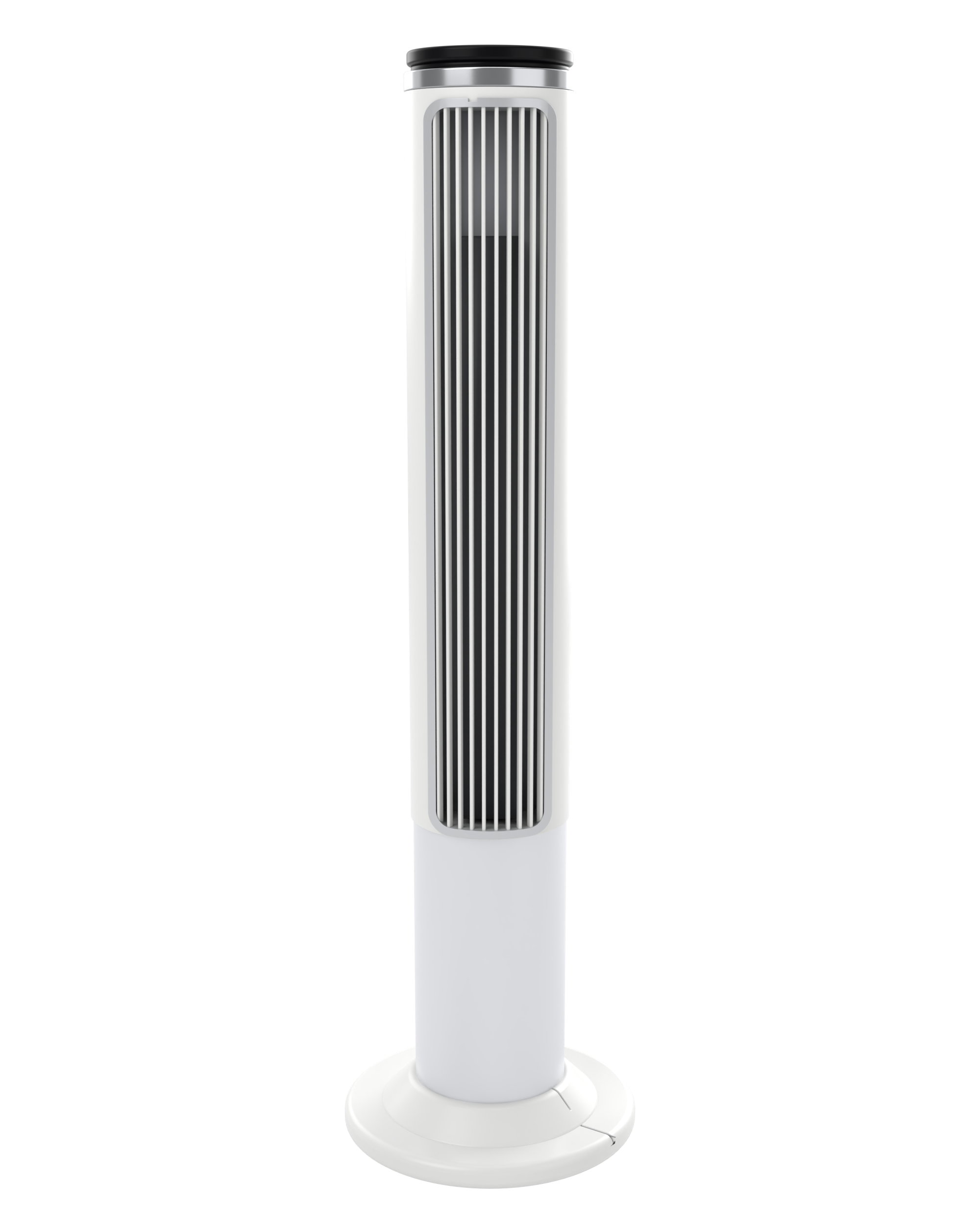 Produit 04, ventilateur colonne blanc, vue de face